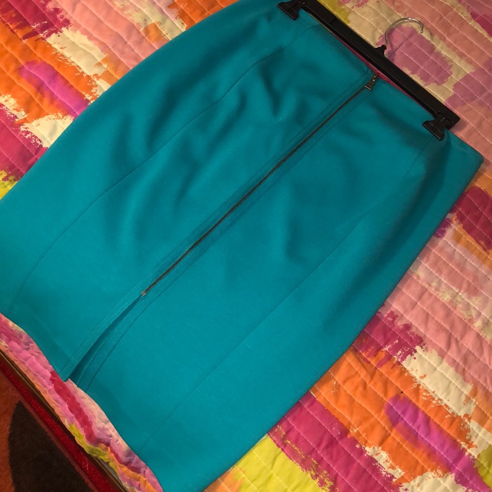 Turquoise Tahari business casual skirt - Picture 2 of 4